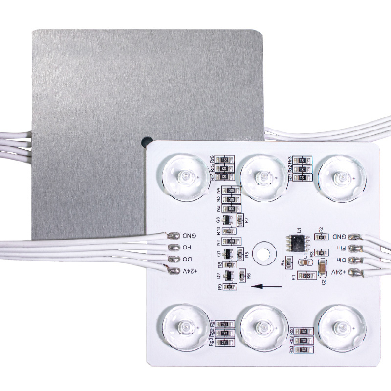 DC24V Diffused RGB Addressable LED Module Light with Lens TM1934